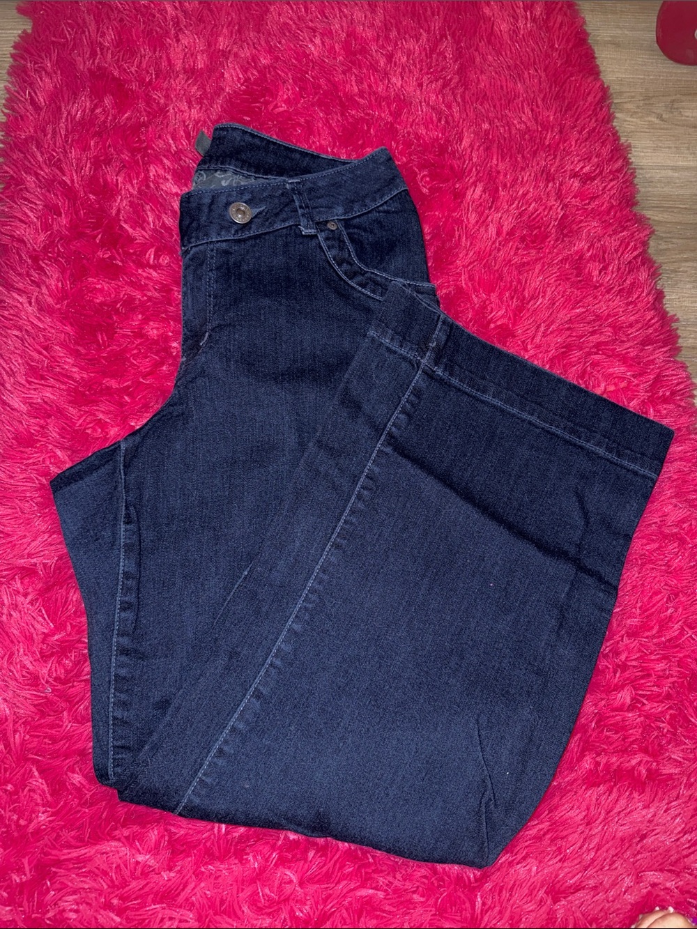 Venezia Navy Boot-Cut Stretch Jeans